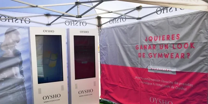 totem-oysho-interactuando-carrera-mujer